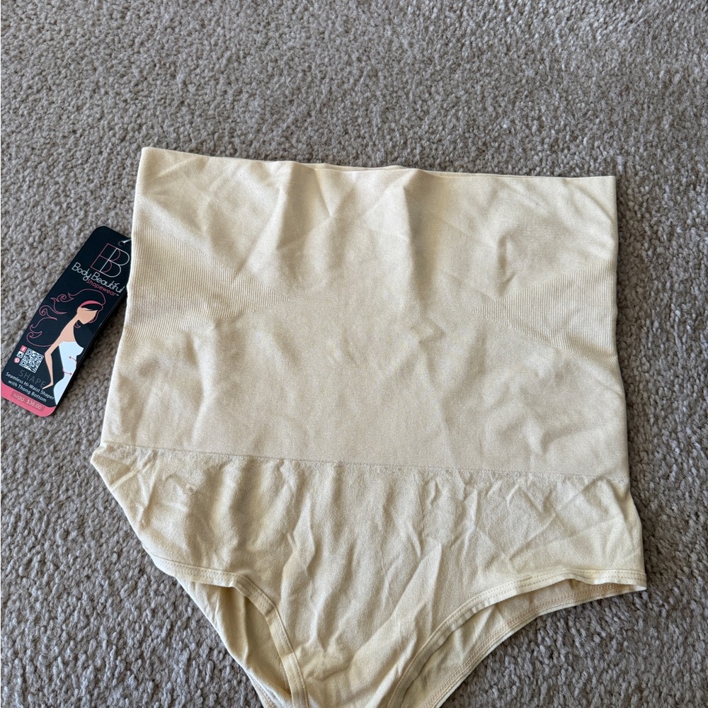 High-Waist Shaping Briefs in Beige